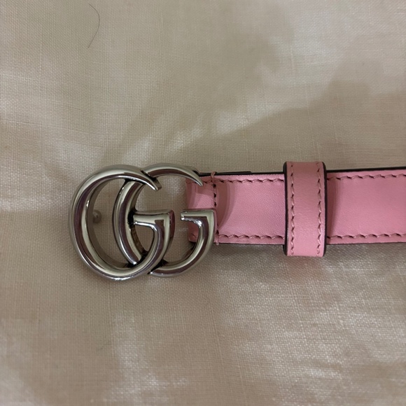 Rare Gucci Marmont Pink Thin Belt - Picture 1 of 7